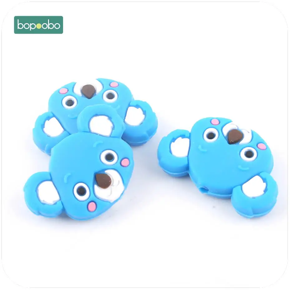 Sky Blue Mini Koala Bopobo 3 шт Силиконовые Бусины Милые Силиконовые Прорезыватели для зубов коала милые мини коала аксессуары для изготовления ювелирных изделий DIY Детские Прорезыватели - Цвет: Sky Blue Mini Koala