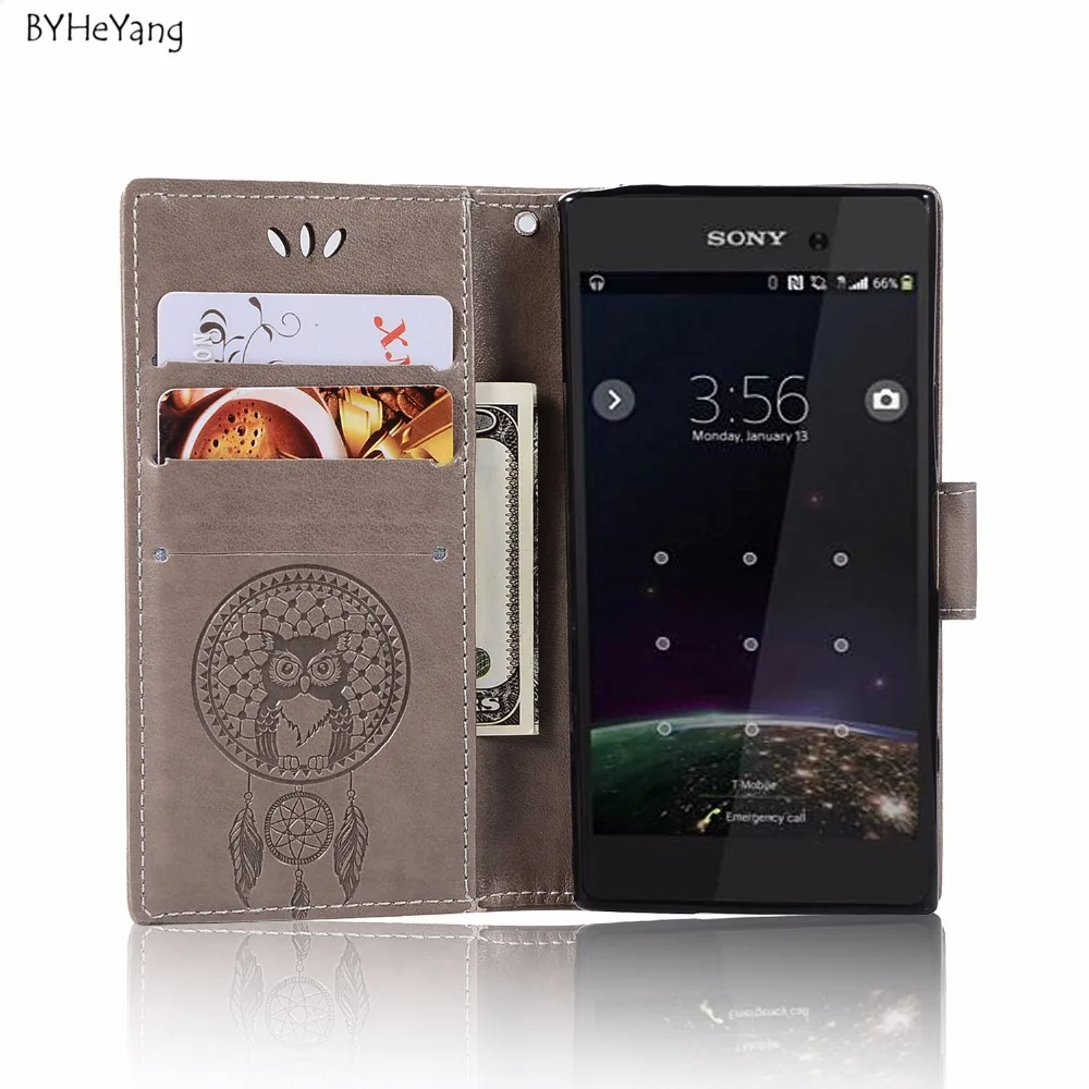 Byheyang для Coque Sony Xperia XZ1 компактный корпус 4.6 &quotоткидная крышка чехол Бумажник