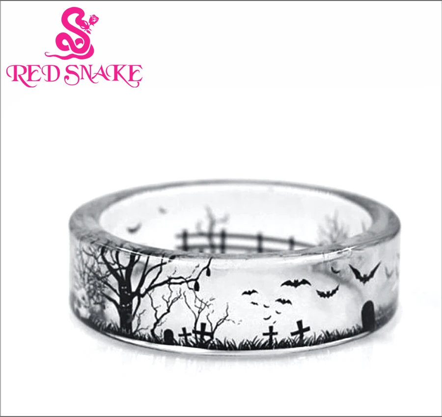 Красная змея горячая Распродажа модная Хэллоуин стиль ручной работы Прозрачная