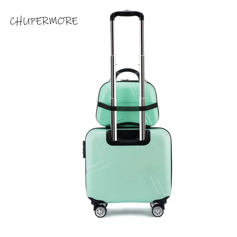Прекрасный небольшой посадочный короткий чемодан на колёсиках и сумка Спиннер дорожные сумки Высокое качество чемодан колеса