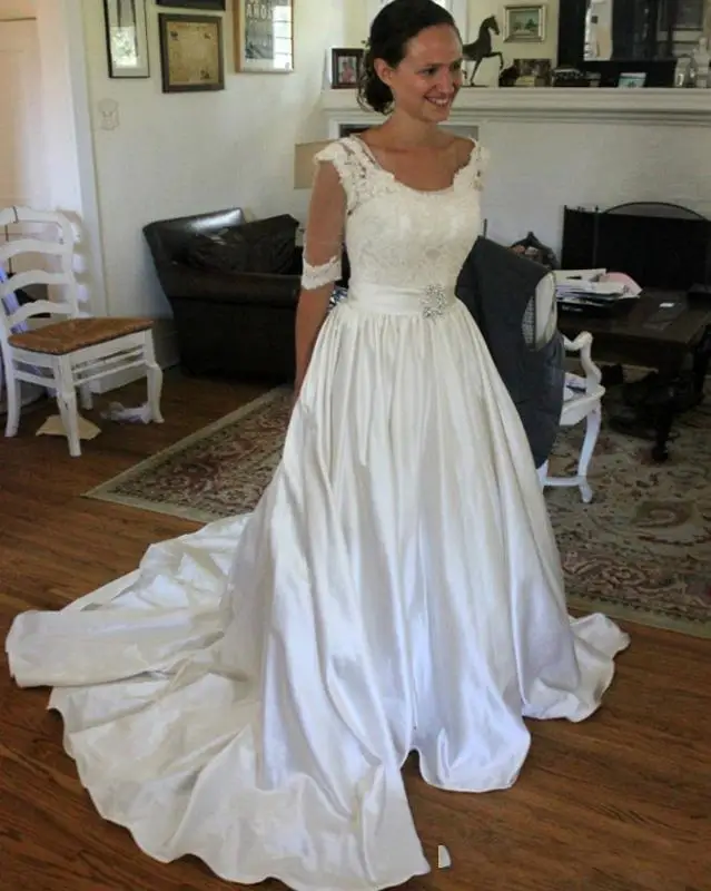 

New Ball Gown Mermaid Wedding Bridal Dresses Sexy Deep V Neck Long Sleeves Open Dresses With Back Open vestidos de novia