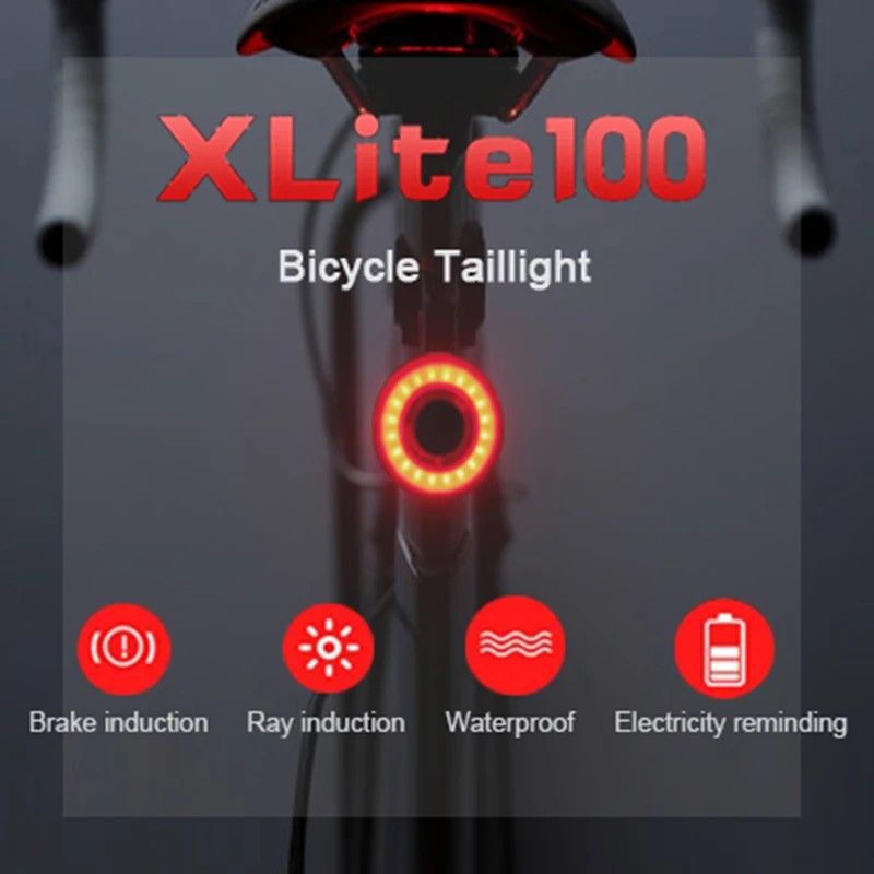 Xlite100 светодио дный велосипед/велосипед ходовые огни USB хвост Перезаряжаемые