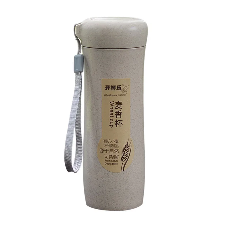 400 мл натуральная Пшеничная солома портативная бутылка для воды контейнер