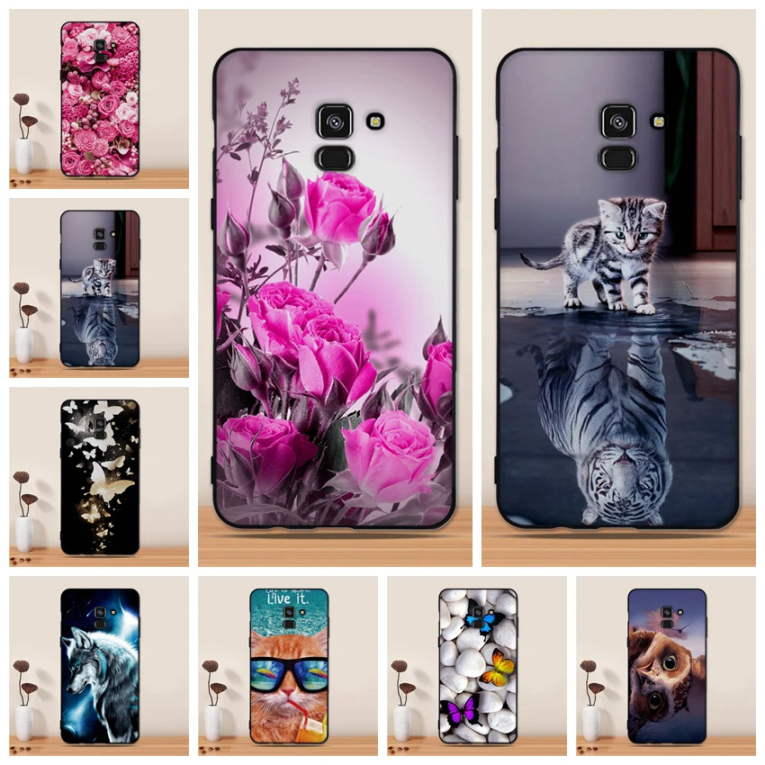 Мягкий чехол из ТПУ для Samsung Galaxy A8 Plus A 8 + 2018 силиконовый телефона с