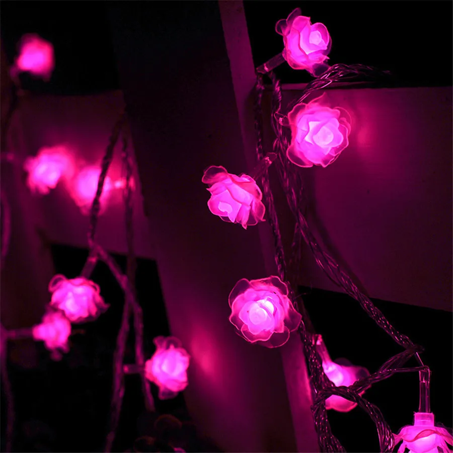 Гирлянда светодиодная с питанием от батареи в виде розы 5 м 40 светодиодов|lights for