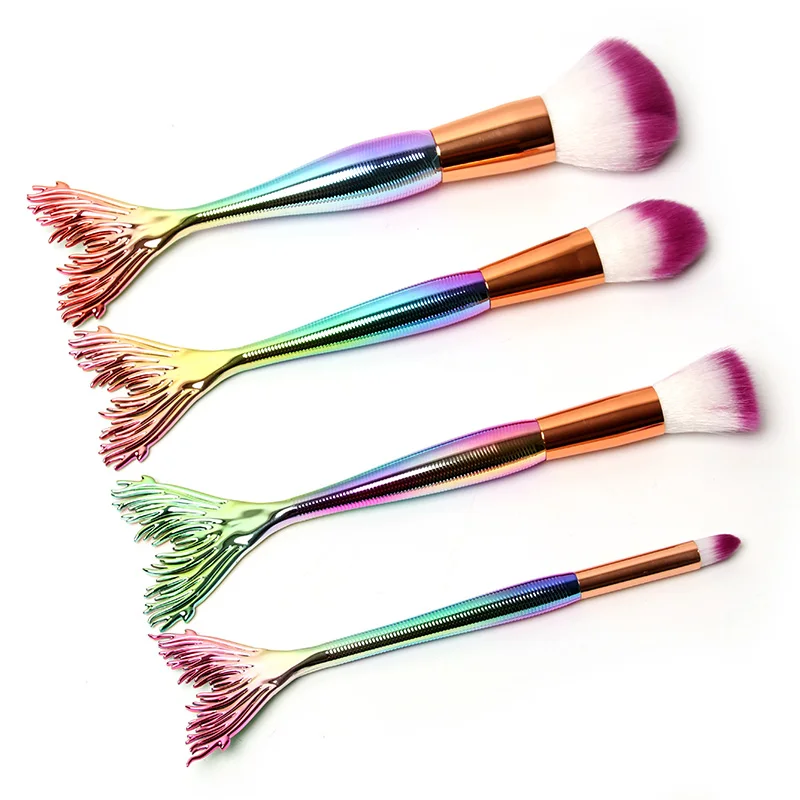 4 шт. набор кистей для макияжа русалка | Красота и здоровье