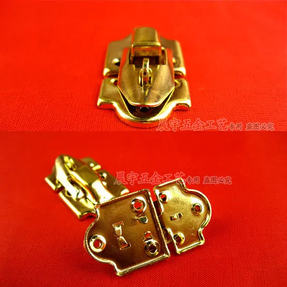Золотая Пряжка 38*21 мм аксессуары для багажа антикварная застежка коробки