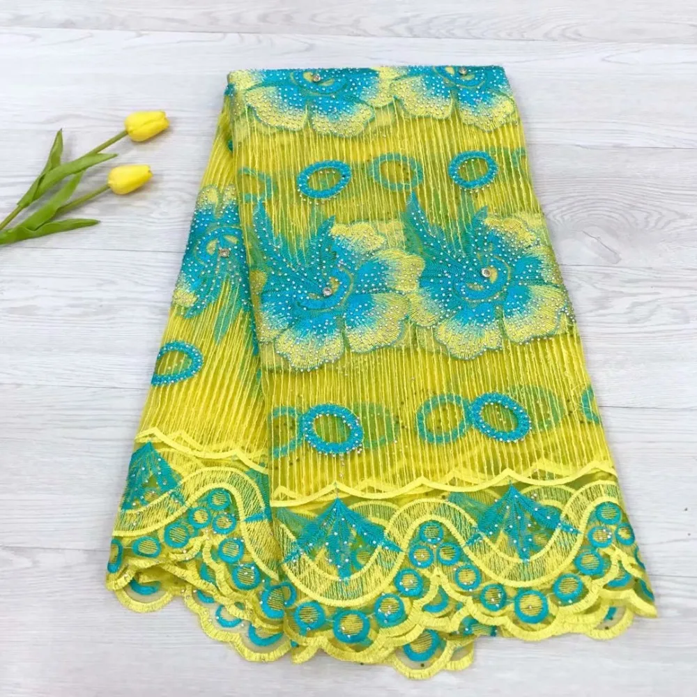 Новые Африки кружевной ткани гипюр кружева лук Цвет Высокое качество Нигерия