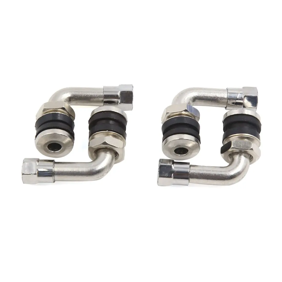 

Uxcell 4 шт. 90 градусов угол анти-утечки бескамерная крышка на стержень клапана шины Серебряный тон для мотоцикла