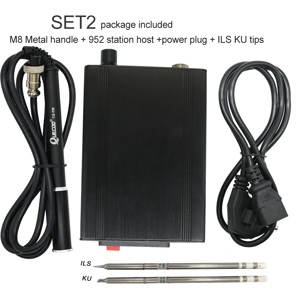 QUICKO STC-T12-952 OLED цифровая паяльная станция высокого качества ручка из алюминиевого сплава с наконечниками для паяльника электронный припой