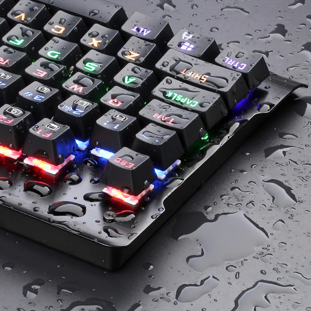 Redragon K561 Вишну 87 Ключи anti ореолы RGB подсветкой Водонепроницаемый Механическая