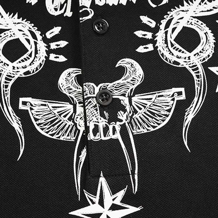 

High New 19ss Men High Mermaid Star Geometry Fashion Polo Shirts Shirt Hip Hop Skateboard Cotton Polos Top Tee S-2XL #C59