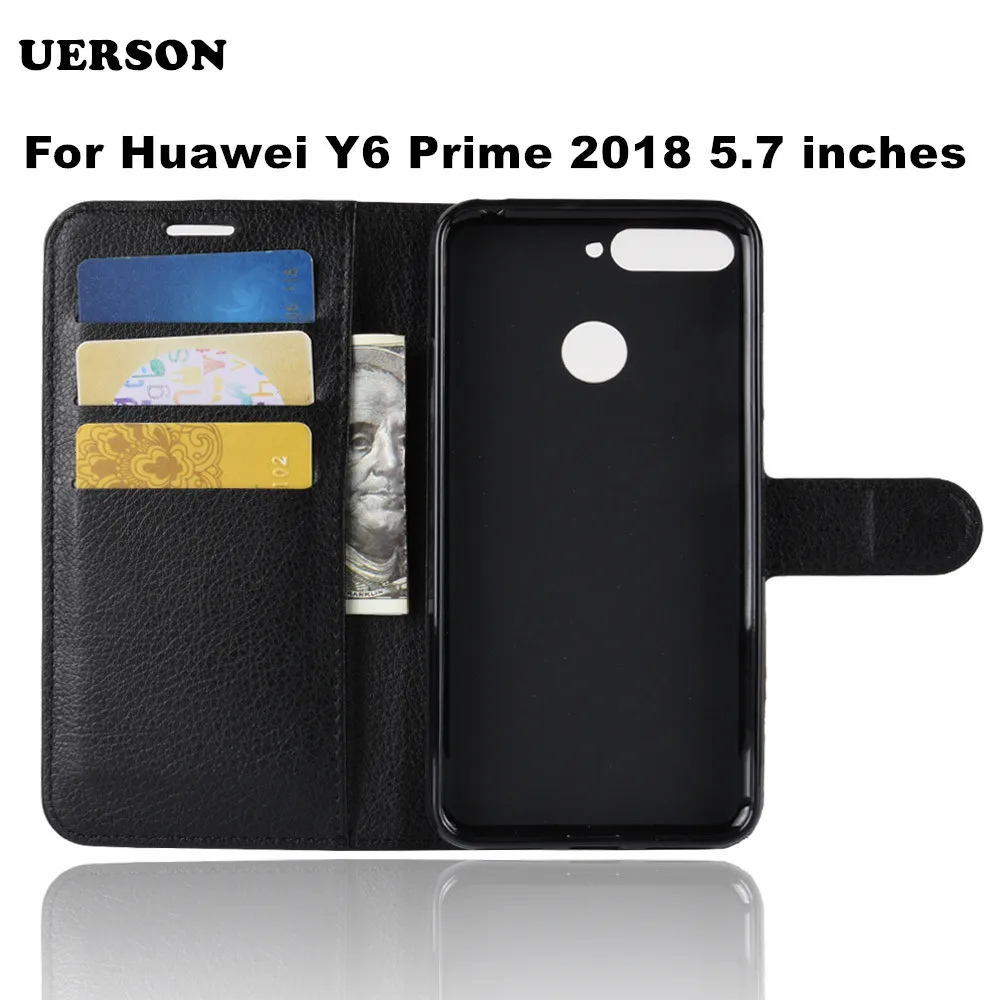 Чехол для Huawei Y6 Prime 2018 кожаный флип кошелек 5 7 дюйма чехол телефона Y 6 зеркальная