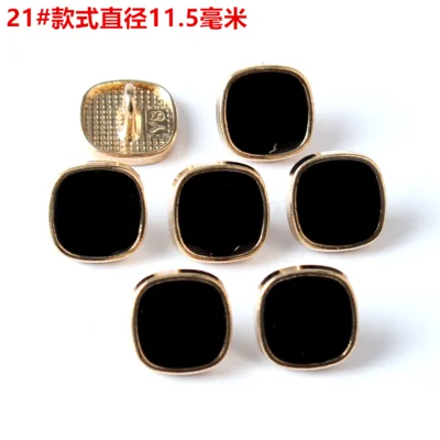 U 11.5mm 20Pcs/lot 11-12.5mm high-grade round button black gold white metal button men and women shirt clothes decorative buttons C086 - Цвет: U 11.5mm