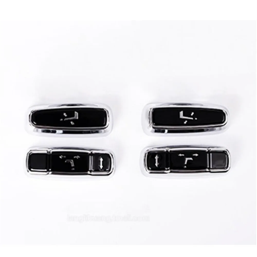 4 pcs Кнопка регулировки автокресла накладка наклейка для Landrover Discovery Sport для Range Rover Sport Evoque Vogue-17 автомобильные аксессуары - Название цвета: 4 pcs