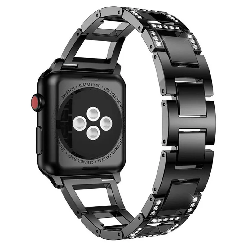 Сплав для Apple Watch Band 38 мм 40 ремешок из розового золота 42 4 44 Beacelet iWatch Series 3 2 1|Ремешки