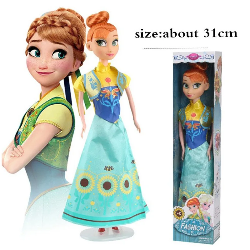 B STYLE Anna doll Без коробки, высокое качество, 4 шт./лот, Boneca, 30 см, Кукла Эльза, игрушки для девочек, Fever 2, куклы принцессы Анны и Эльзы, Одежда для кукол, детей - Цвет: B STYLE Anna doll