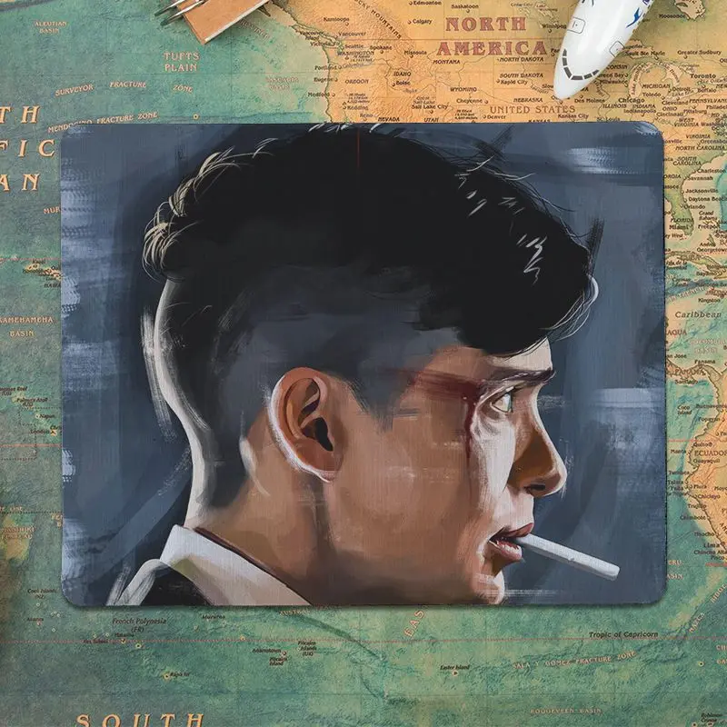 Резиновый прочный Настольный коврик для мыши MaiYaCa Tommy Shelby Peaky Blinders размер игровых