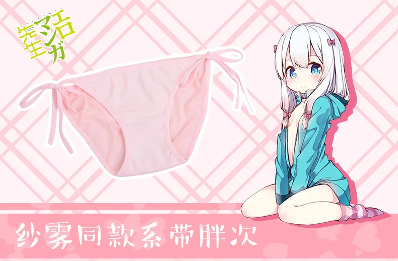 [Фото] Горячая Аниме "eromanga-Sensei" Izumi Sagiri Косплэй с открытыми плечами хлопковая футболка подарок трусики летний топ, футболка для девочек, новая Безразмерные;