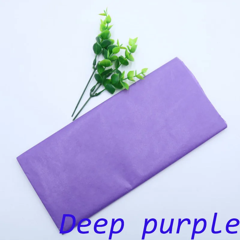 Deep purple 10 шт./пакет 50x66 см подарочная упаковка ремесло папиросной бумаги цветок оберточной бумаги рулона бумаги вина рубашка Обувь Одежда упаковочная упаковка - Цвет: Deep purple