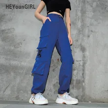 HEYounGIRL повседневные свободные женские штаны карго Капри с