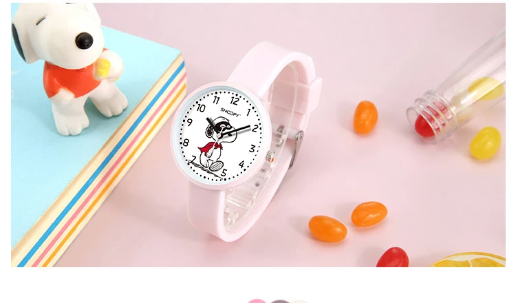 Snoopy часы женские часы классические мужские часы детские часы подлинный бренд кварцевые наручные часы специальное издание часы подарок