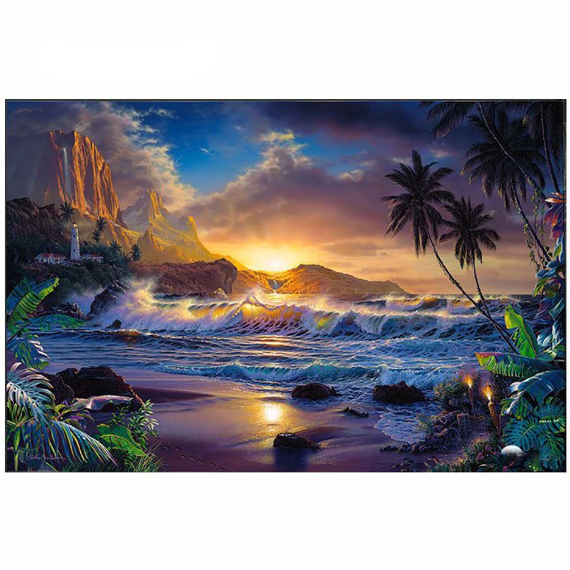 

H238 Seaside Scenery ,crystal diamond painting,5 d diamond painting,diamond painting 2017