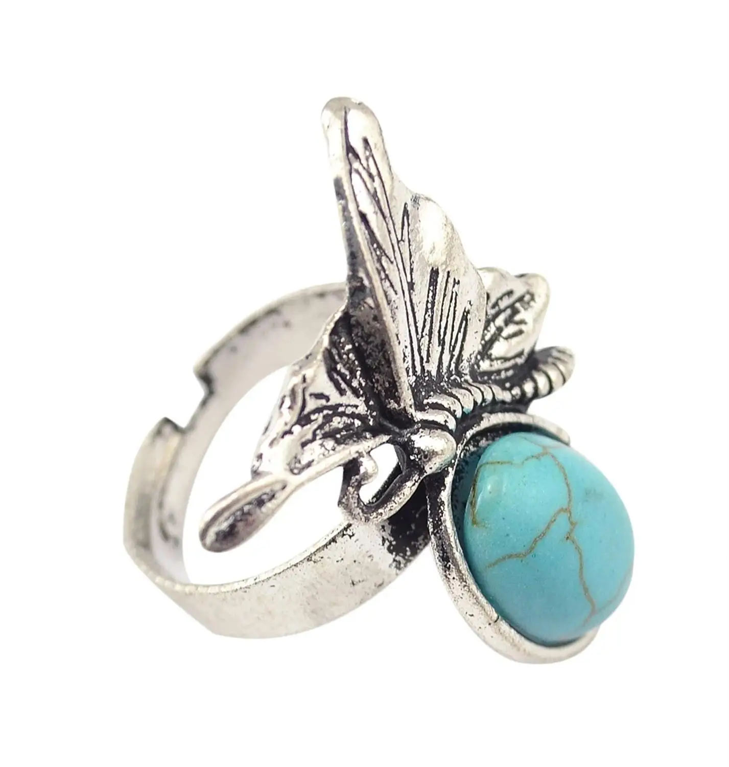 Fashion Bohemian Vintage color Metal Green Stone Midi Finger Knuckle Rings for Women Men Gifts Party Adjusteable Bijoux Jewelry | Украшения