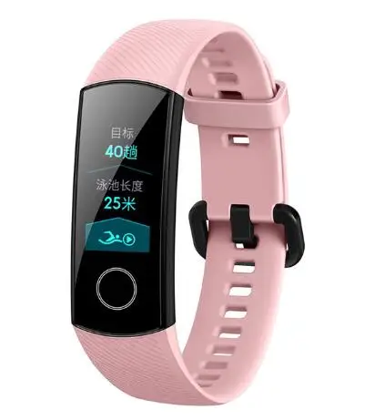 Оригинальные Смарт-часы huawei Honor Band 4, браслет Touchscree Amoled, цветной, 0,95 дюймов, Водонепроницаемый Фитнес-браслет, монитор сердечного ритма - Цвет: Pink