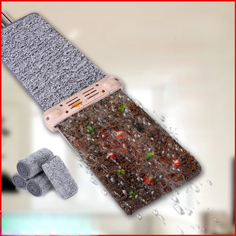 Новая плоская швабра с вращением на 360 градусов ручная отжимная Швабра для пола