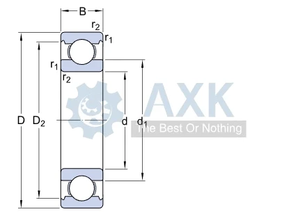 AXK SMR616ZZ подшипник(10 шт.) 6X16X5 B6-63Z 440C подшипники из нержавеющей стали Глубокие шаровые подшипники