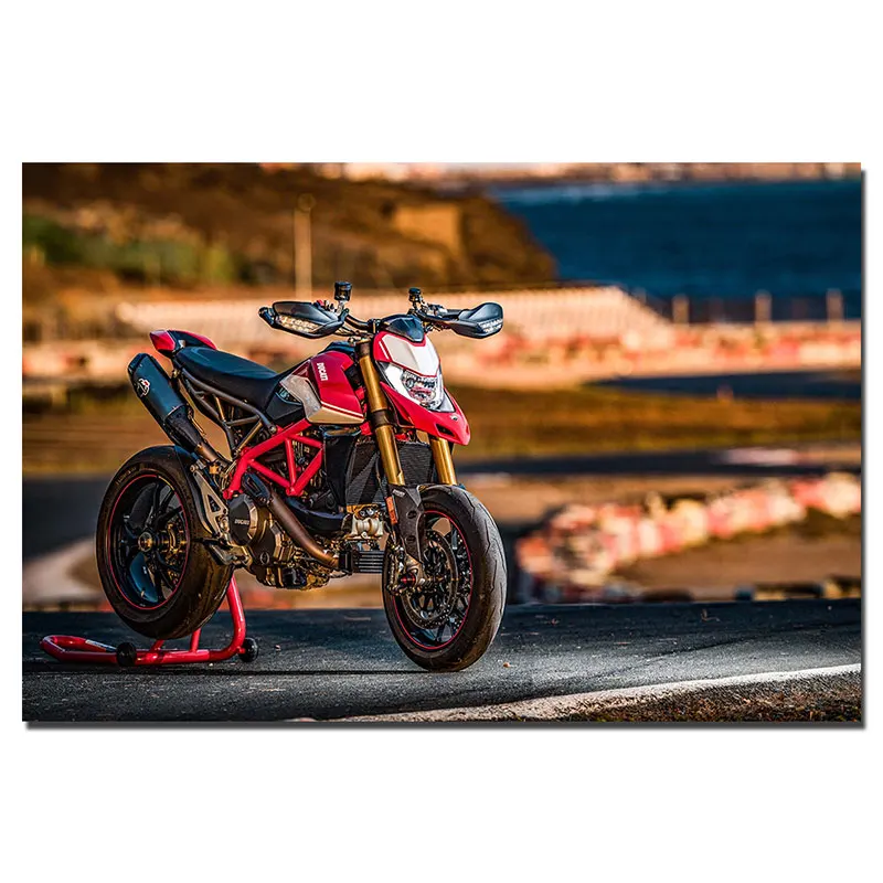 1 шт. Холст Картина Ducati Hypermotard 950 SP мотоцикл HD плакаты и принты настенные картины для декора гостиной - Цвет: 2