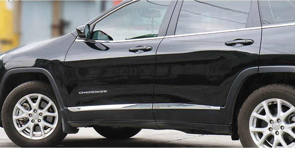 SHINEKA Автомобиль Стайлинг ABS дверь боковая Декоративная Обшивка планки для Cherokee 14-16
