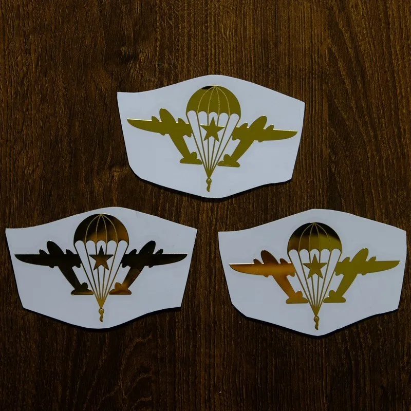 Tri Mishki JS003# 50*80мм вдв воздушно-десантные войска никелевый сплав матллические наклейки на авто никель наклейка на машину