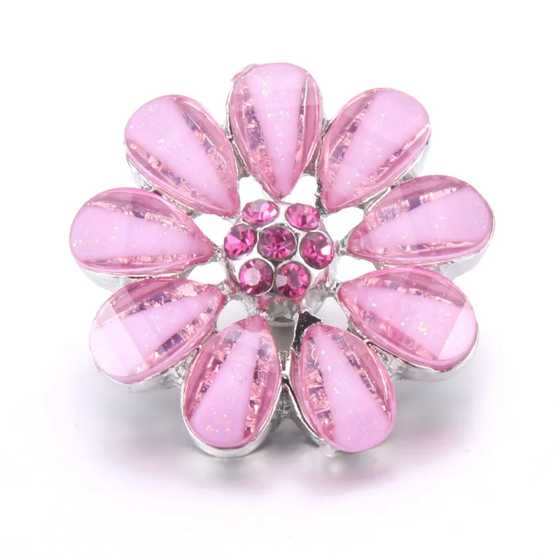 2019 новинка 10 шт./лот смешанные Стразы Цветочные стили металлические подвески 18 мм