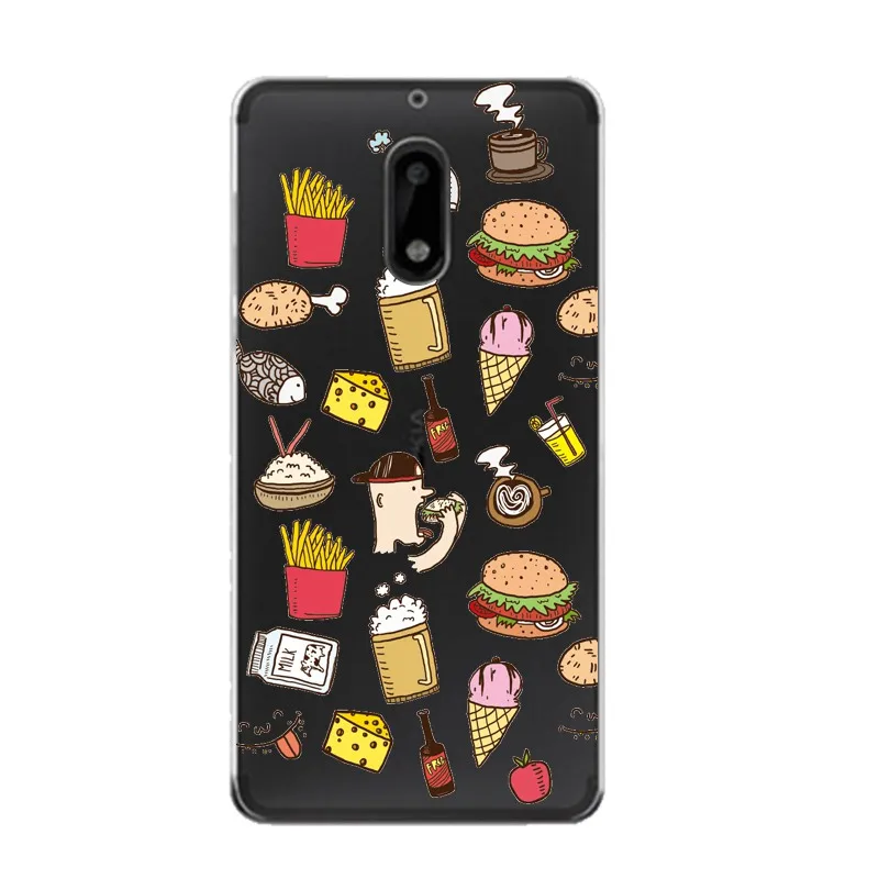 Chicken Soft Clear TPU Phone Case For Nokia3 5 6 8 N540 N640 N535 N830 Fundas Flora Sunflower Printed Shell Cover Free Shipping | Мобильные
