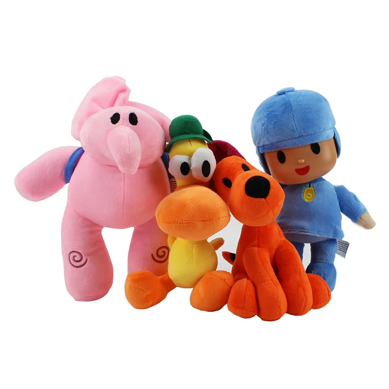 4 шт./партия, 14 см-30 см, новые плюшевые игрушки Pocoyo, покойо, Элли, Пато Лула, утка, слон, мягкие игрушки, плюшевые куклы, подарки для мальчиков и девочек