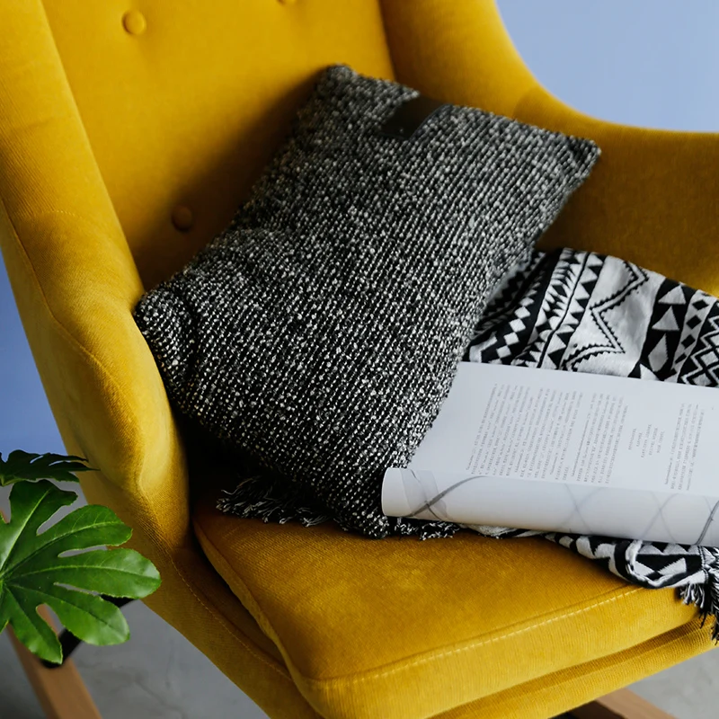 Miz 1 Piece Cushion Home Decor Accessories for Chair Rectangle Pillow Grey 50*30cm | Дом и сад
