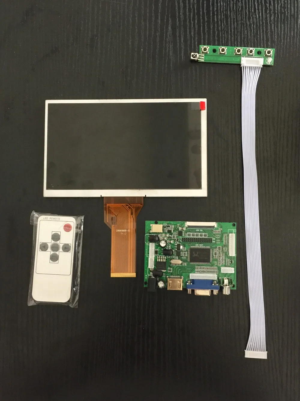 ЖК модуль с 7 дюймовым экраном для Raspberry Pi 3 платой драйвера и пультом