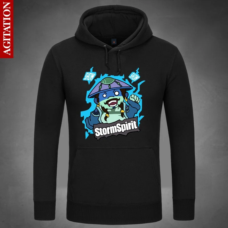 Storm Spirit panda Dota 2 все звезды толстовки с капюшоном пуловер свитшоты Свободная верхняя одежда милое игровое пальто унисекс из хлопка