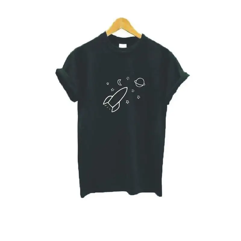 Космос планета футболка с принтом для женщин Harajuku дорожная любителей