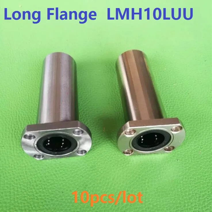 

10 шт./лот LMH10LUU 10 мм Длинные овальные Фланцевые Линейные шарикоподшипники для 3D-принтера 10x19x55 мм