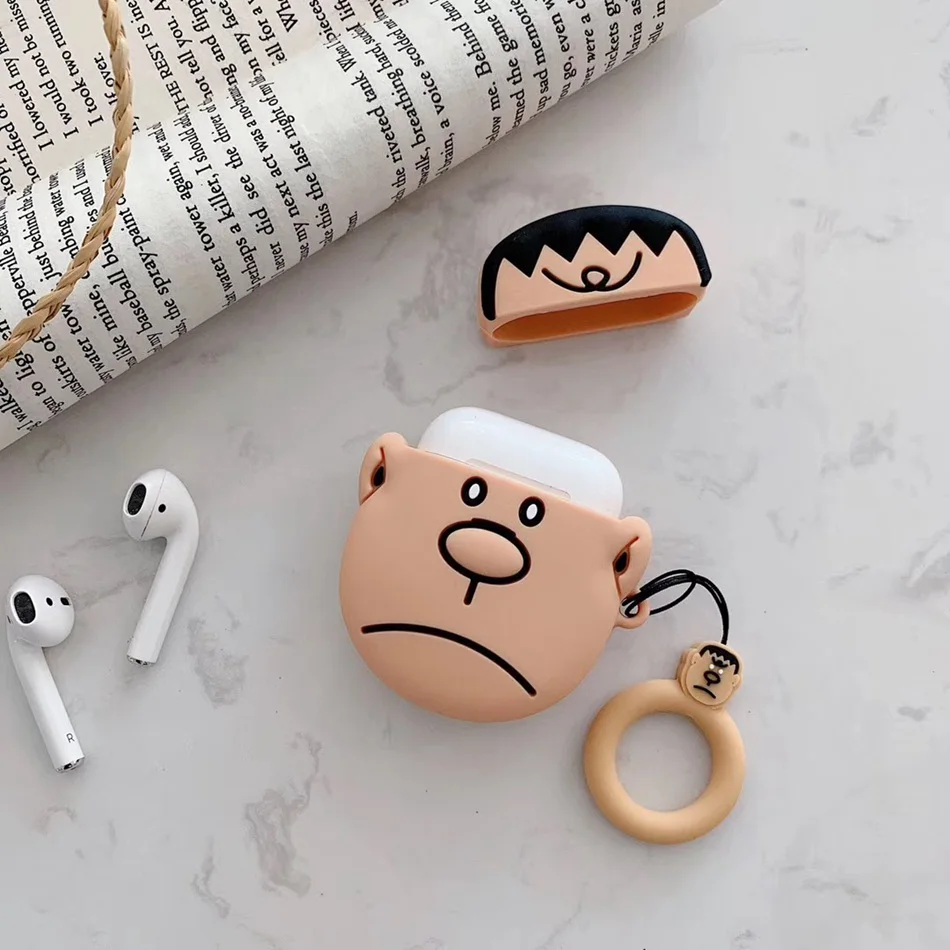 3D силиконовый чехол для наушников s для AirPods 2 Чехол милый мультяшный Поросенок Кот для Apple Air Pods чехол для Earpods чехол для наушников кольцевой ремешок