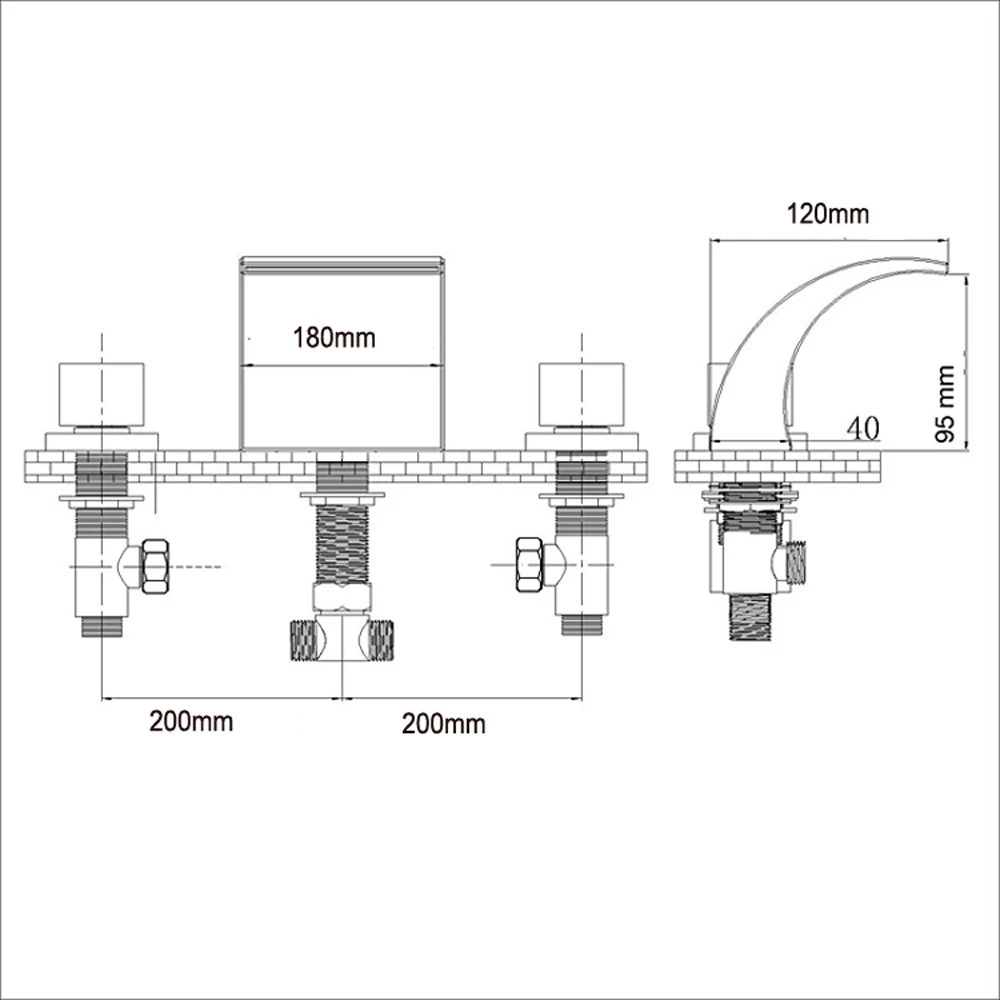 Смесители для раковины ванной комнаты на бортике смеситель горячей и холодной