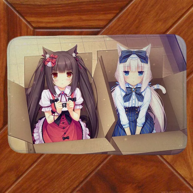 Напольный коврик Neko Para chocola и ваниль декоративный для спальни Аниме Манга 001|mat