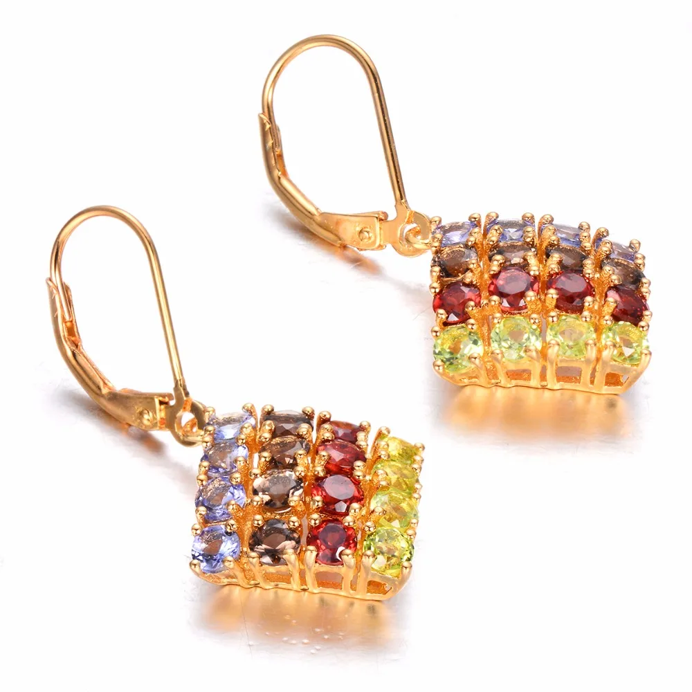 Hutang драгоценные камни и jewelrynatural multi драгоценных камней серьги танзанит камень