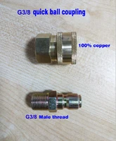 10pcslot g38 quick ball coupling connector adaptor high pressure 350bar g38 male thread quick chuck