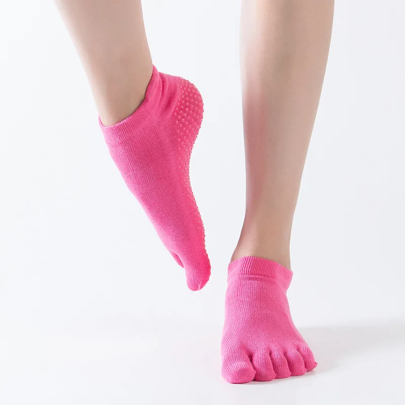 Оптовая продажа профессиональные носки для йоги RUNNING CHICK нескользящие с открытой