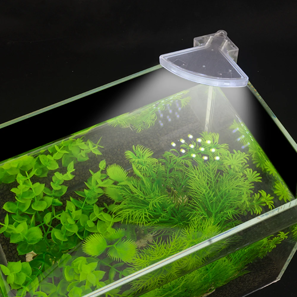 Senzeal M3 Fan-shaped Aquarium LED lighting Lamp Clip-on Aquarium Fish Tank Water Grass Light 220V/110V 5W Freshwater Led EU US
