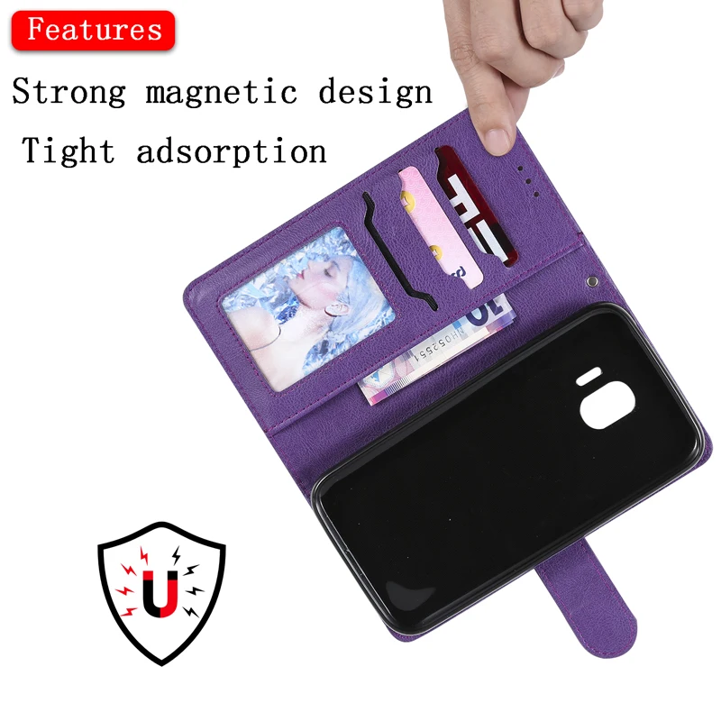 Detachable 2 in 1 Leather Case Flip Wallet Phone Soft Cover Shell Hull Coque Fundas for Samsung Galaxy J2 Pro J4 J6 J8 2018 EU | Мобильные